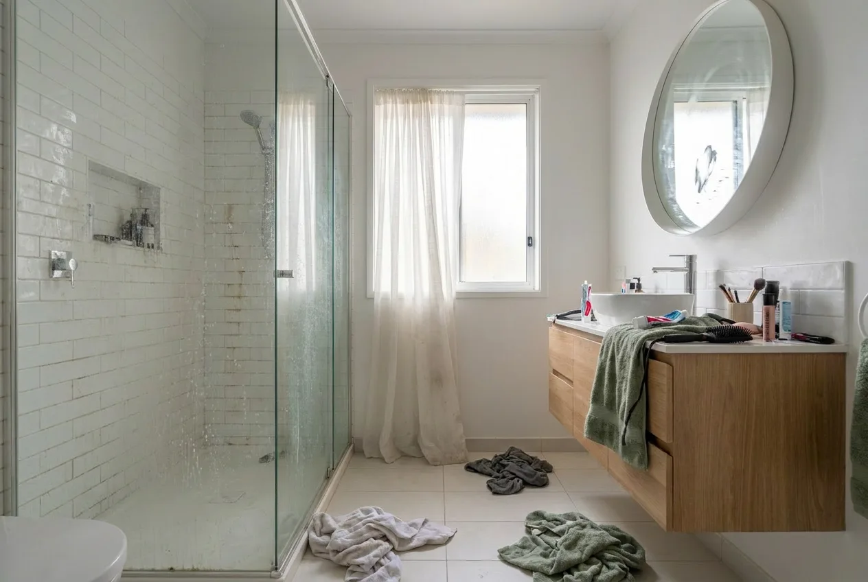 Bathroom before cleaning