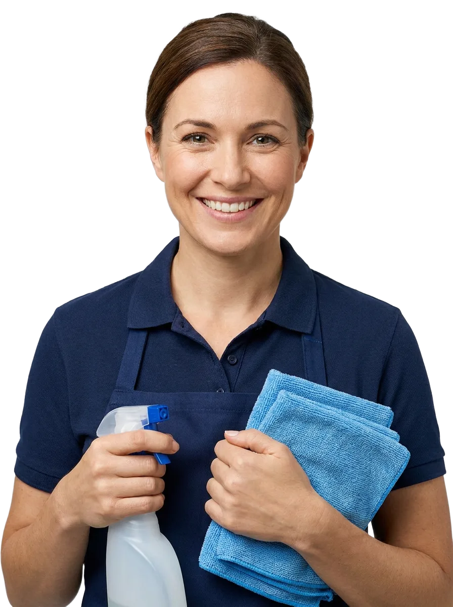 Friendly Mellow Cleaning team member ready to clean a Toms River home