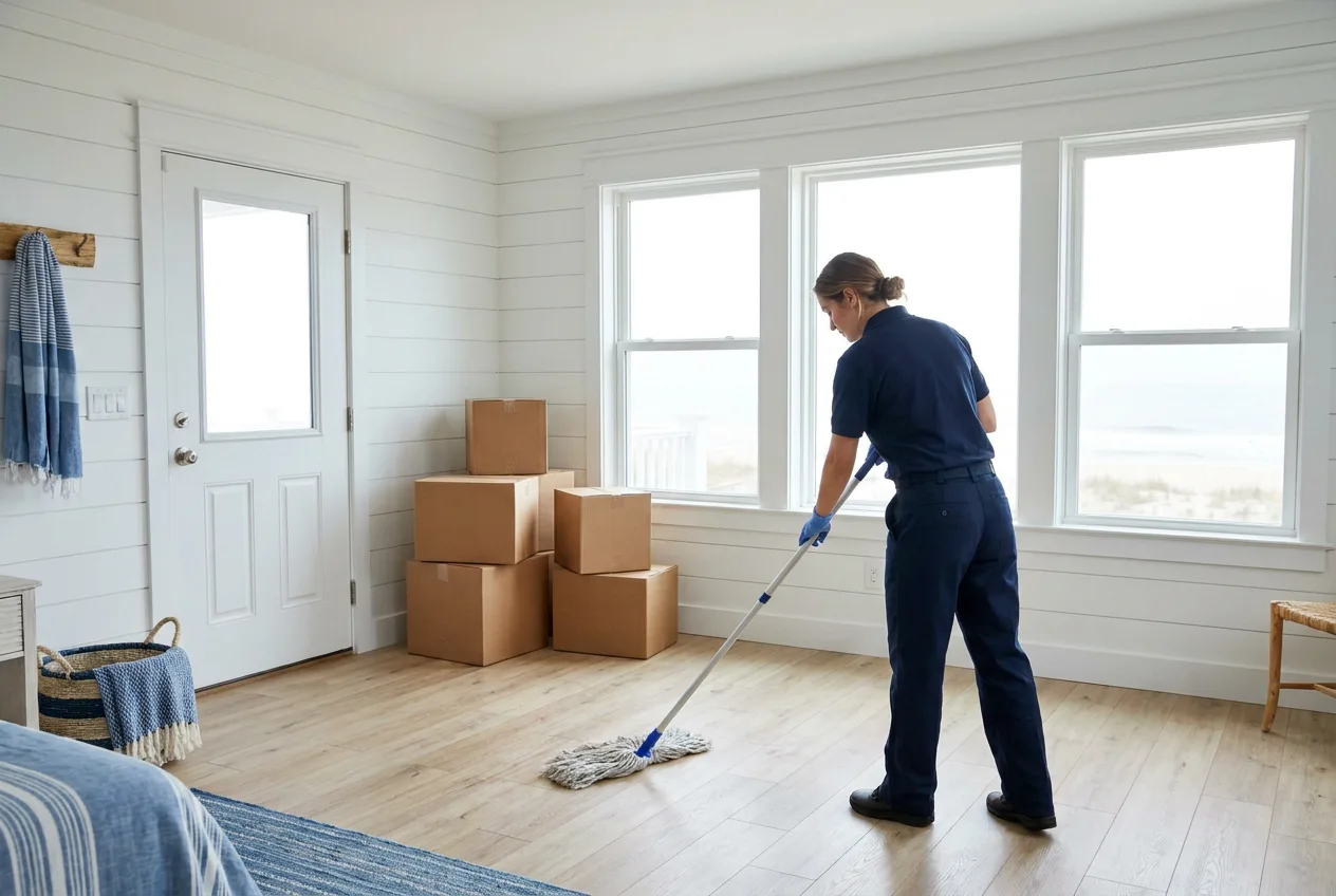 Spotless empty room ready for move-in in a Toms River home